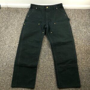 Vintage Carhartt Carpenter Double Knee Work Pants 32x30 B01 BLK